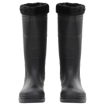 Gummistiefel mit Herausnehmbarem Innenfutter Schwarz Gr. 46 PVC