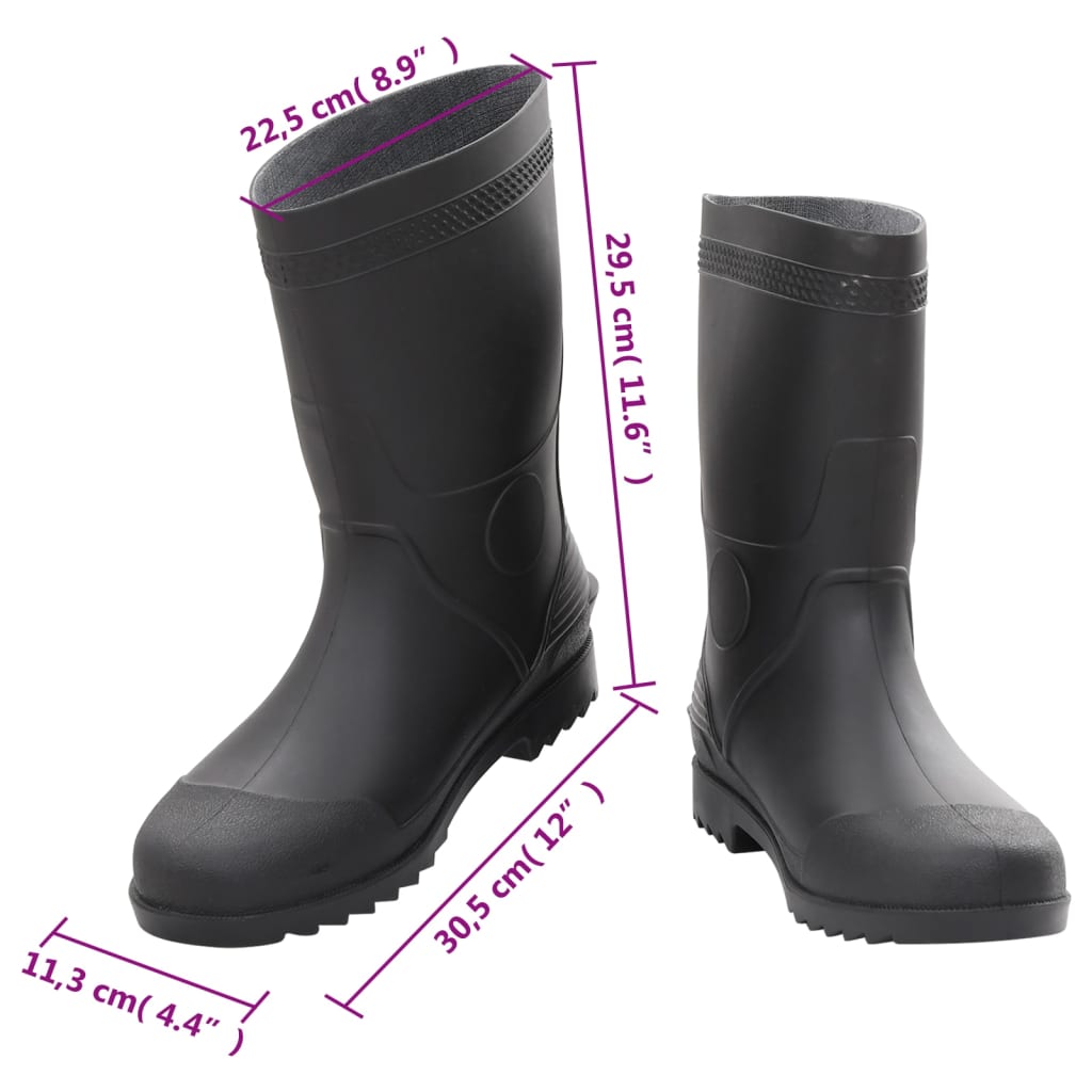 Gummistiefel Schwarz Größe 46 PVC