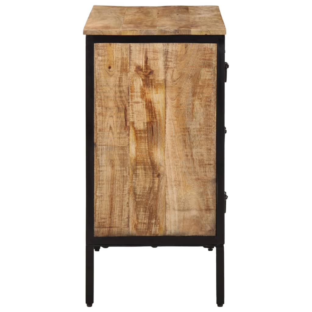 Sideboard 70x35x70 cm Massives Raues Mangoholz