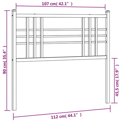 Kopfteil Metall Schwarz 107 cm