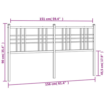 Kopfteil Metall Schwarz 150 cm