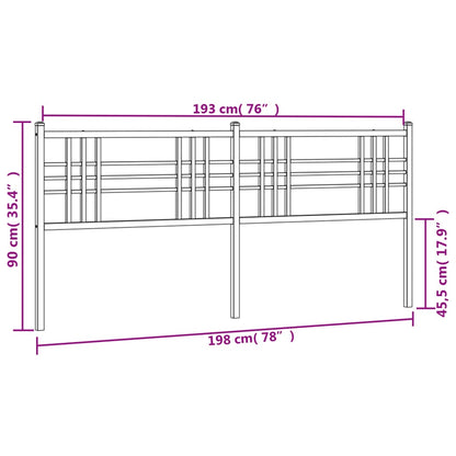 Kopfteil Metall Schwarz 193 cm