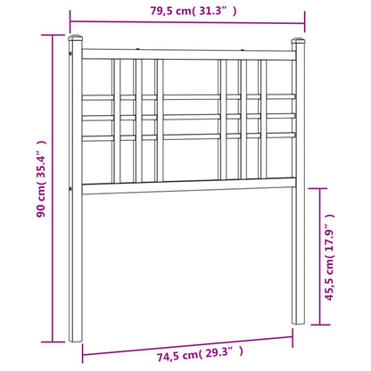 Kopfteil Metall Weiß 75 cm