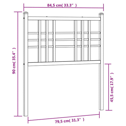 Kopfteil Metall Weiß 80 cm