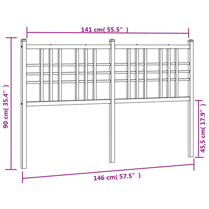 Kopfteil Metall Weiß 140 cm