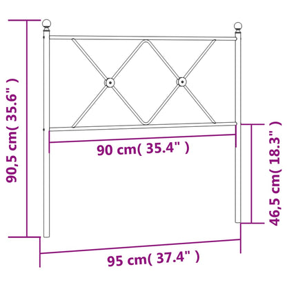 Kopfteil Metall Schwarz 90 cm