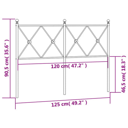 Kopfteil Metall Schwarz 120 cm