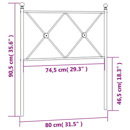 Kopfteil Metall Weiß 75 cm