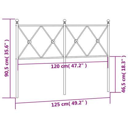 Kopfteil Metall Weiß 120 cm