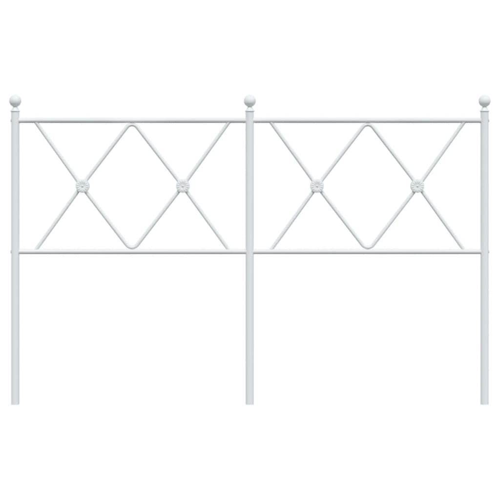 Kopfteil Metall Weiß 137 cm