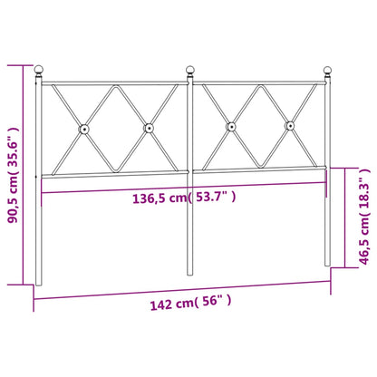 Kopfteil Metall Weiß 137 cm