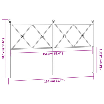 Kopfteil Metall Weiß 150 cm