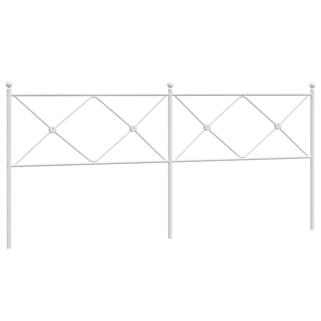 Kopfteil Metall Weiß 193 cm