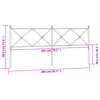 Kopfteil Metall Weiß 200 cm