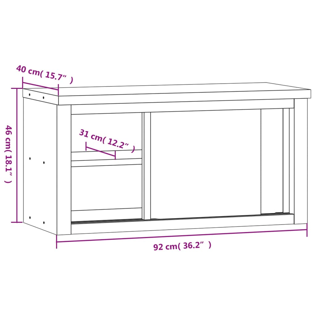 Küchen-Wandschrank mit Schiebetüren Edelstahl