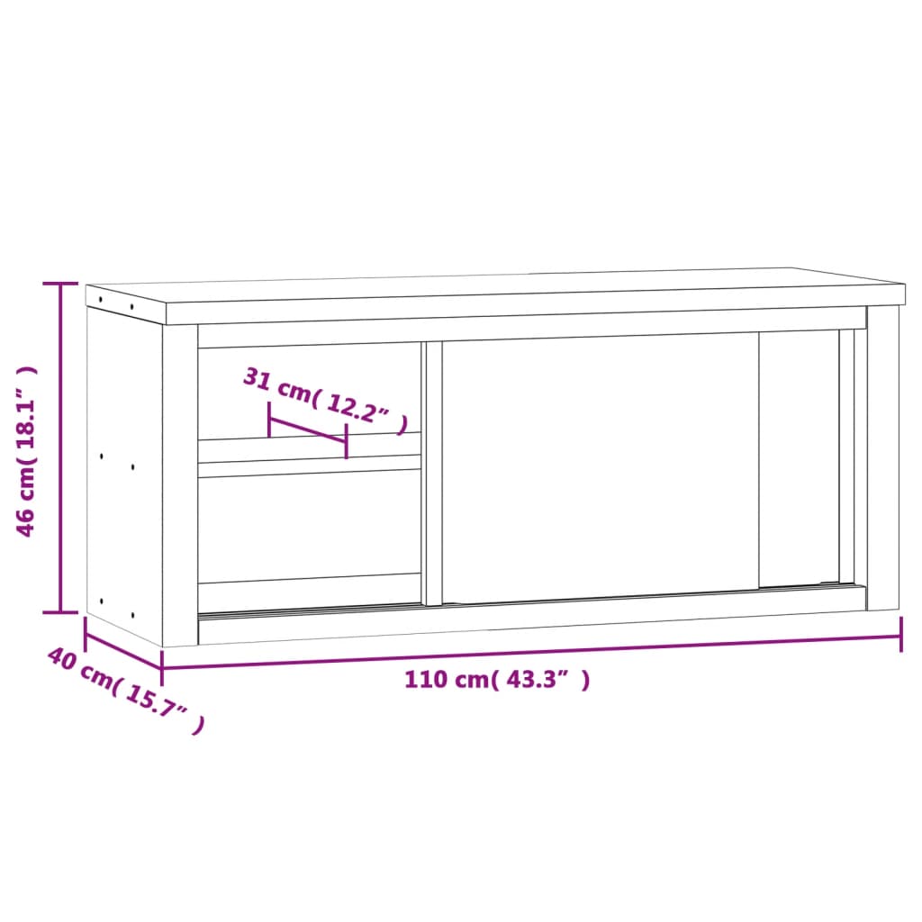 Küchen-Wandschrank mit Schiebetüren Edelstahl