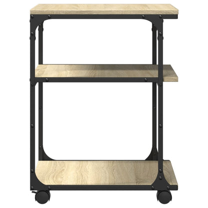 Druckerständer 3 Ablagen Sonoma-Eiche 43x48x64 cm Holzwerkstoff