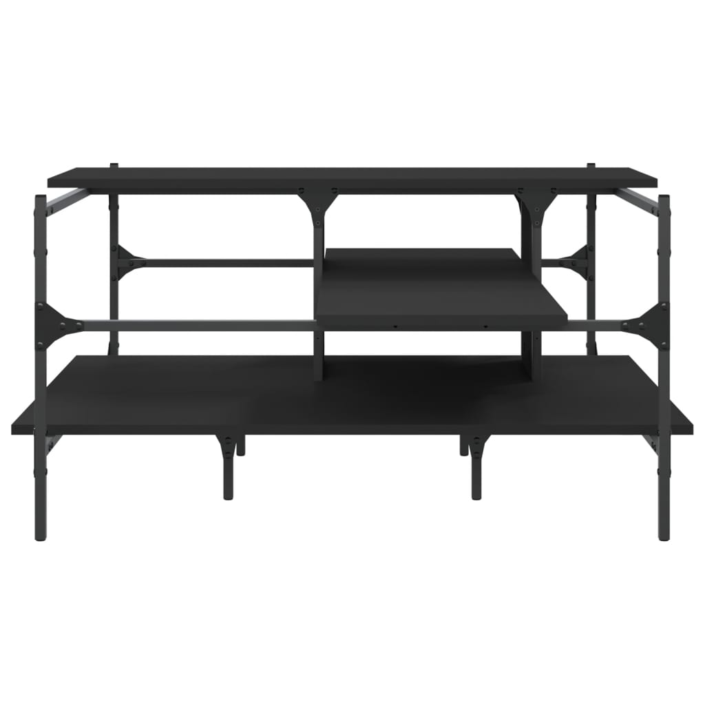 Couchtisch Schwarz 100x100x48,5 cm Holzwerkstoff