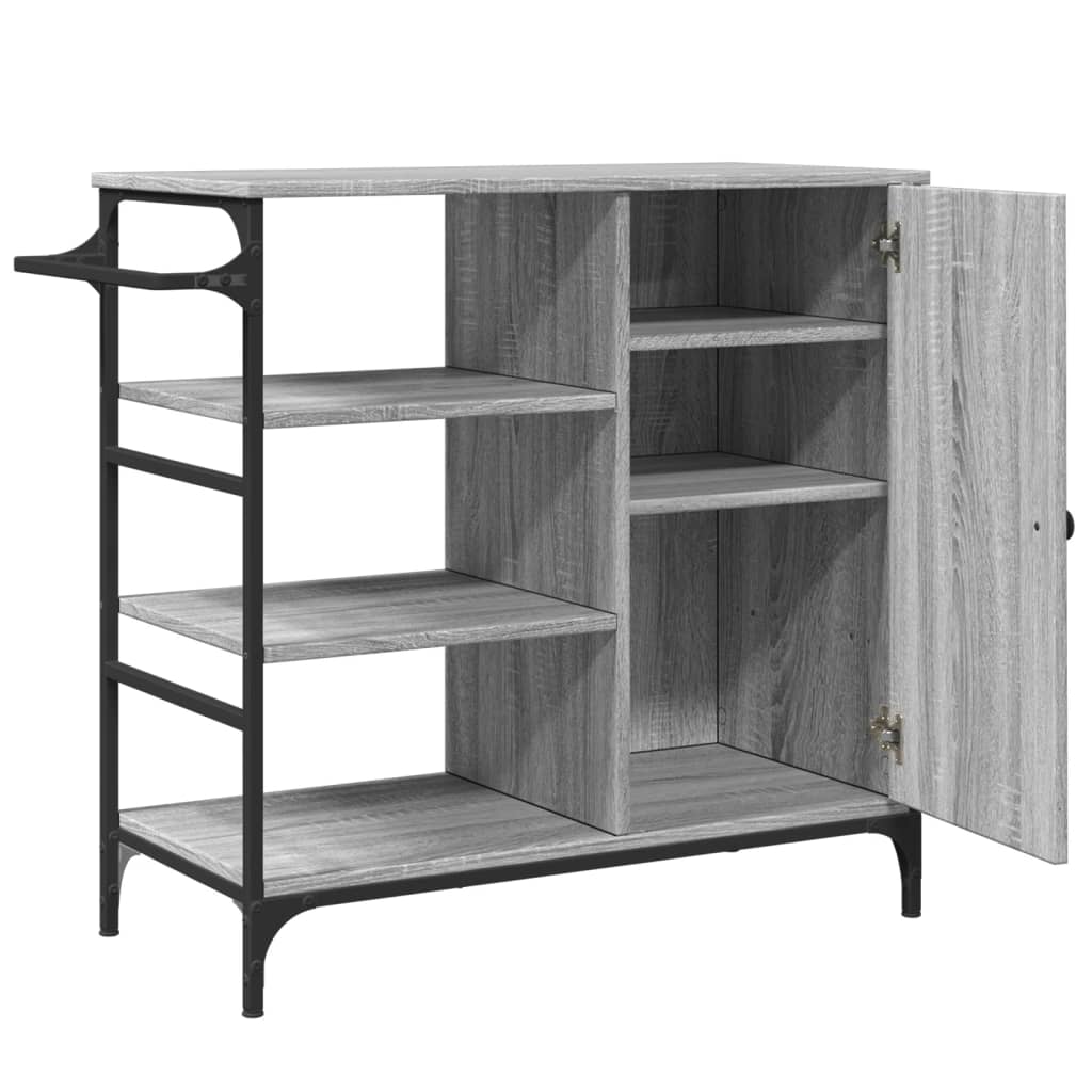 Küchenwagen Grau Sonoma 87,5x38,5x84,5 cm Holzwerkstoff