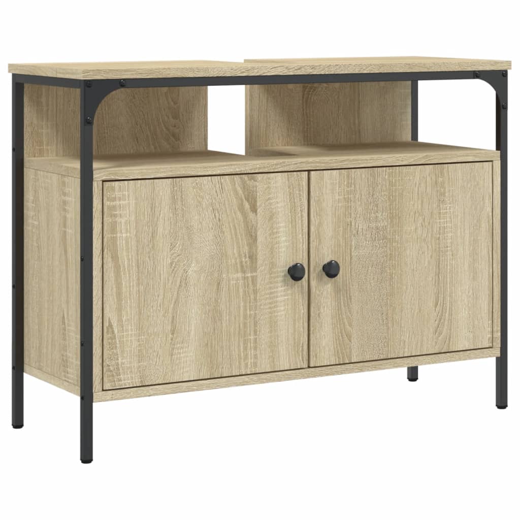 Waschbeckenunterschrank Sonoma-Eiche 80x30x60 cm Holzwerkstoff