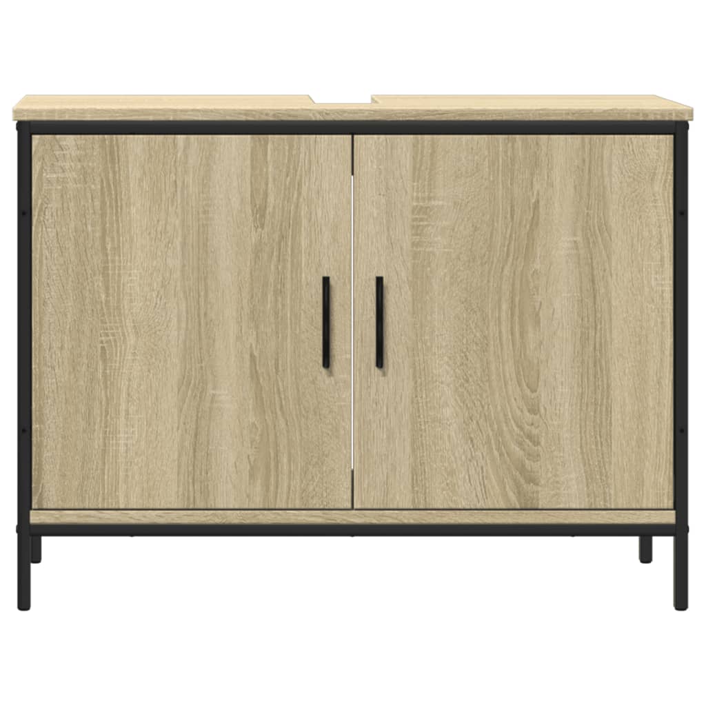 Waschbeckenunterschrank Sonoma-Eiche 80x30x60 cm Holzwerkstoff