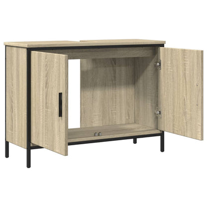 Waschbeckenunterschrank Sonoma-Eiche 80x30x60 cm Holzwerkstoff