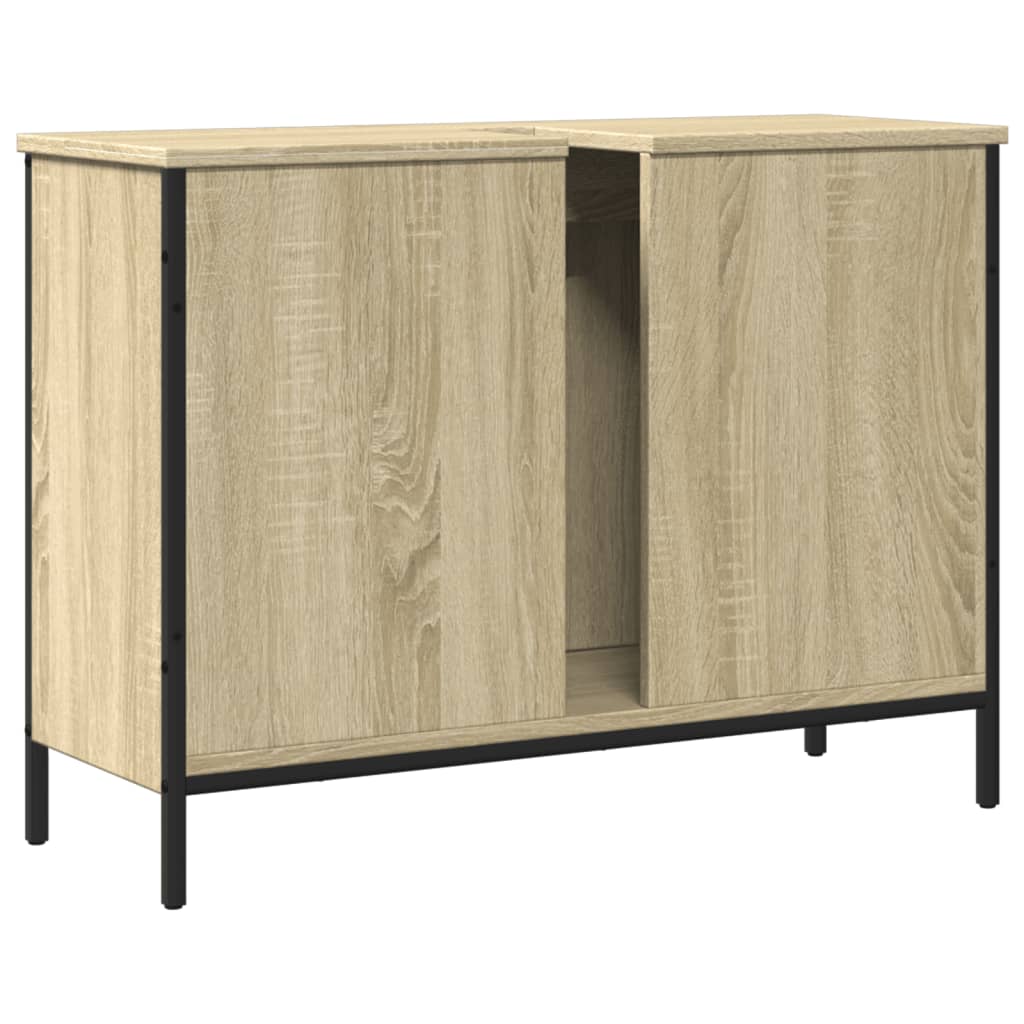 Waschbeckenunterschrank Sonoma-Eiche 80x30x60 cm Holzwerkstoff