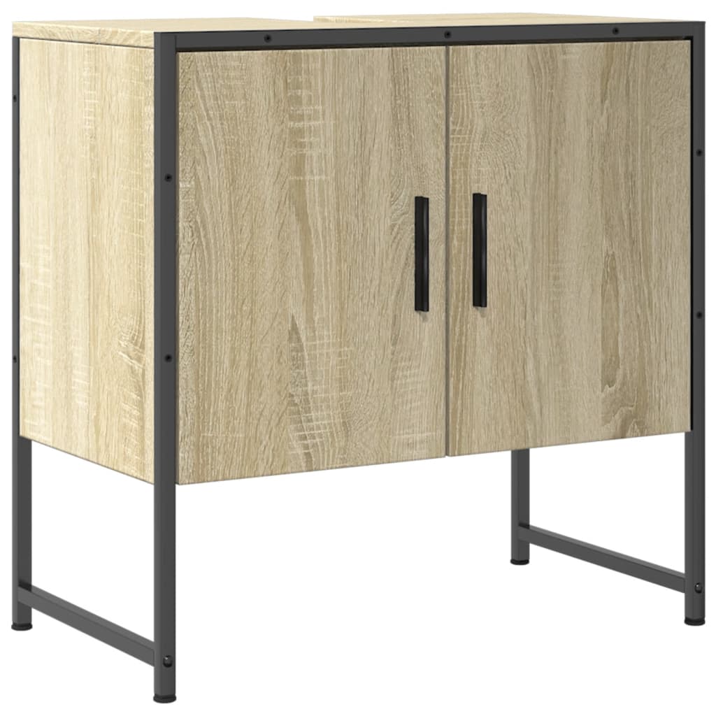 Waschbeckenunterschrank Sonoma-Eiche 60x33x60 cm Holzwerkstoff