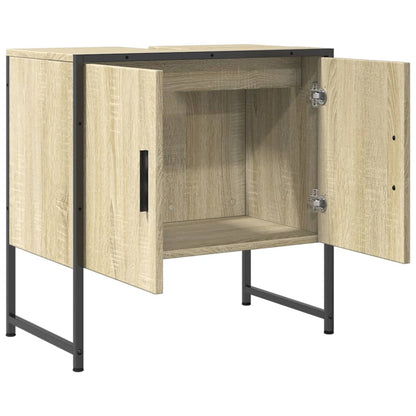 Waschbeckenunterschrank Sonoma-Eiche 60x33x60 cm Holzwerkstoff