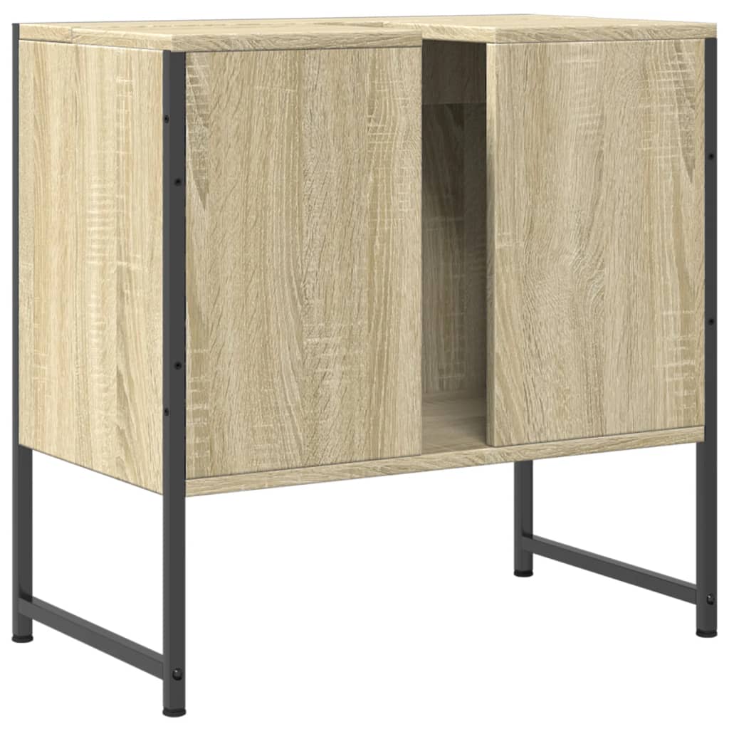 Waschbeckenunterschrank Sonoma-Eiche 60x33x60 cm Holzwerkstoff