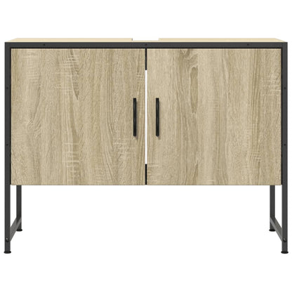 Waschbeckenunterschrank Sonoma-Eiche 80x33x60 cm Holzwerkstoff