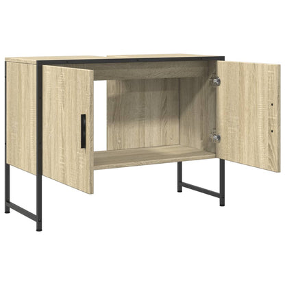 Waschbeckenunterschrank Sonoma-Eiche 80x33x60 cm Holzwerkstoff