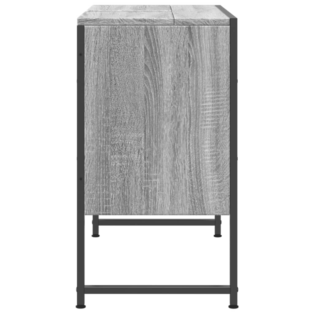 Waschbeckenunterschrank Grau Sonoma 80x33x60 cm Holzwerkstoff