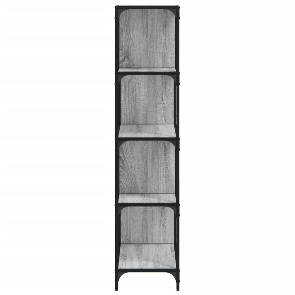 Bücherregal 4 Etagen Grau Sonoma 139x33,5x149 cm Holzwerkstoff