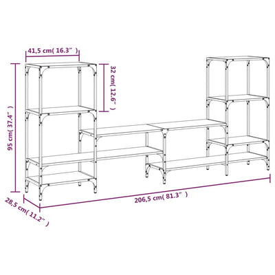 TV-Schrank Sonoma-Eiche 206,5x28,5x95 cm Holzwerkstoff