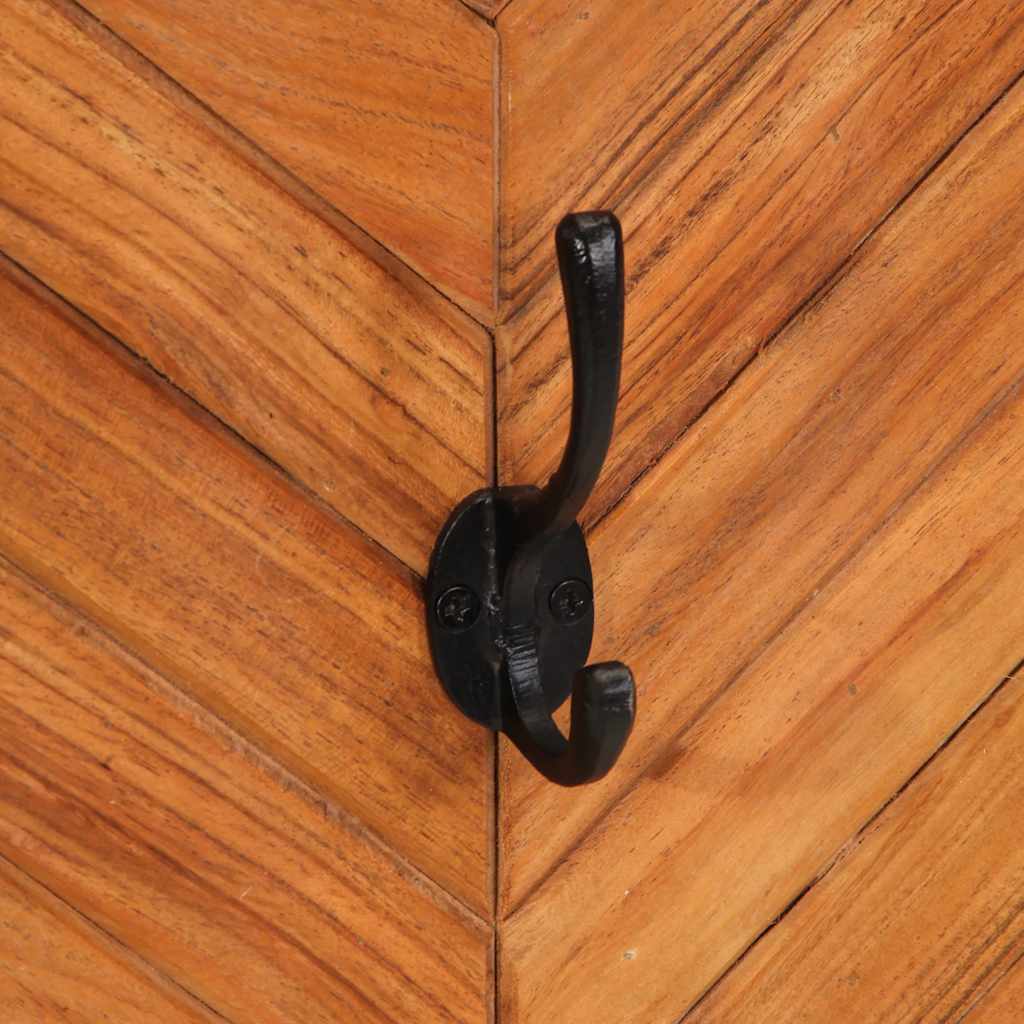 Wandgarderobe 2 Stk. 35x1x90 cm Massivholz Akazie