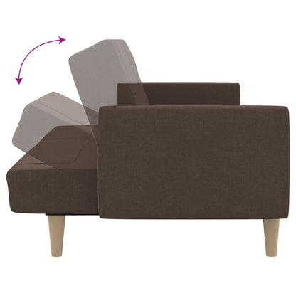 Schlafsofa 2-Sitzer Taupe Stoff