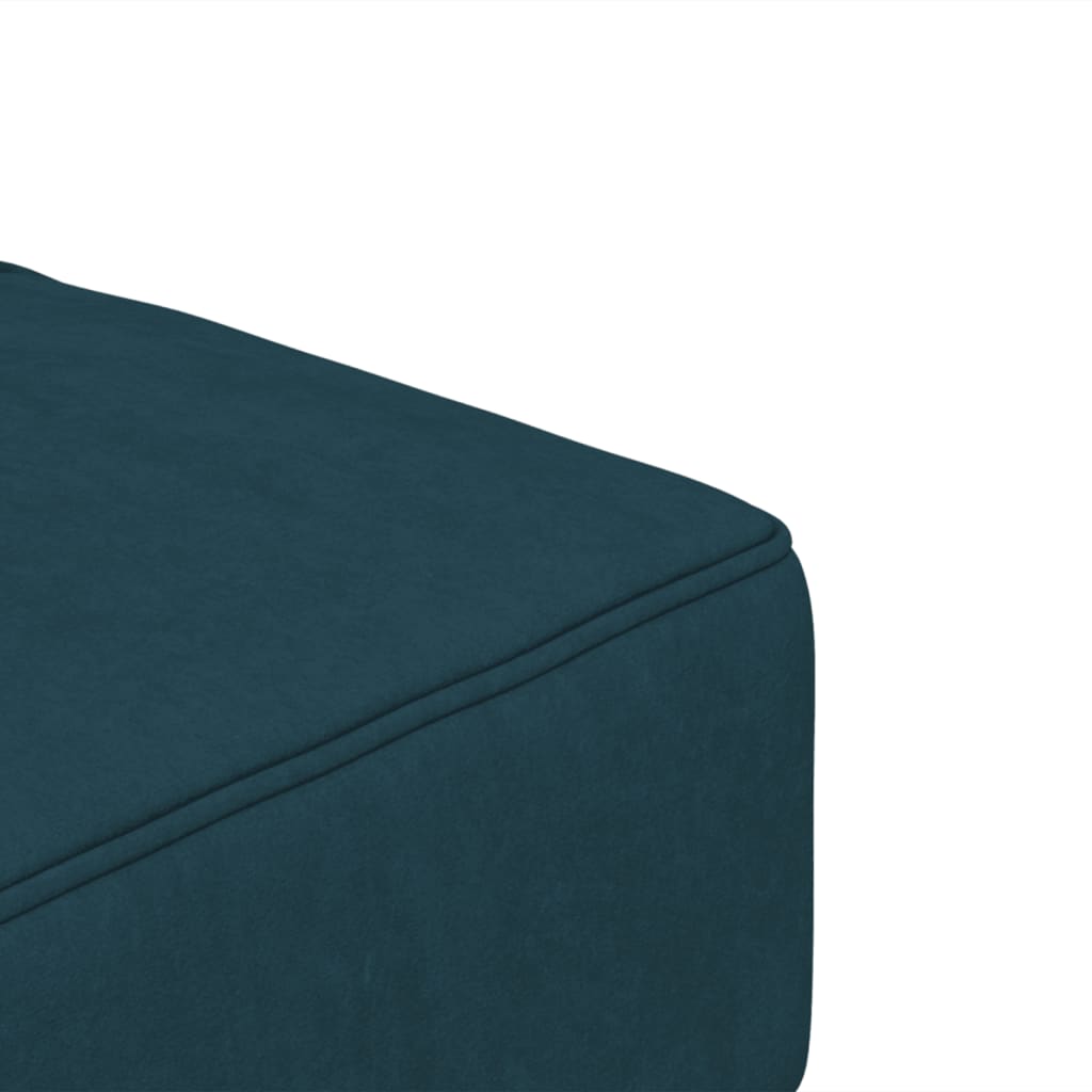 Schlafsofa 2-Sitzer mit 2 Kissen Blau Samt