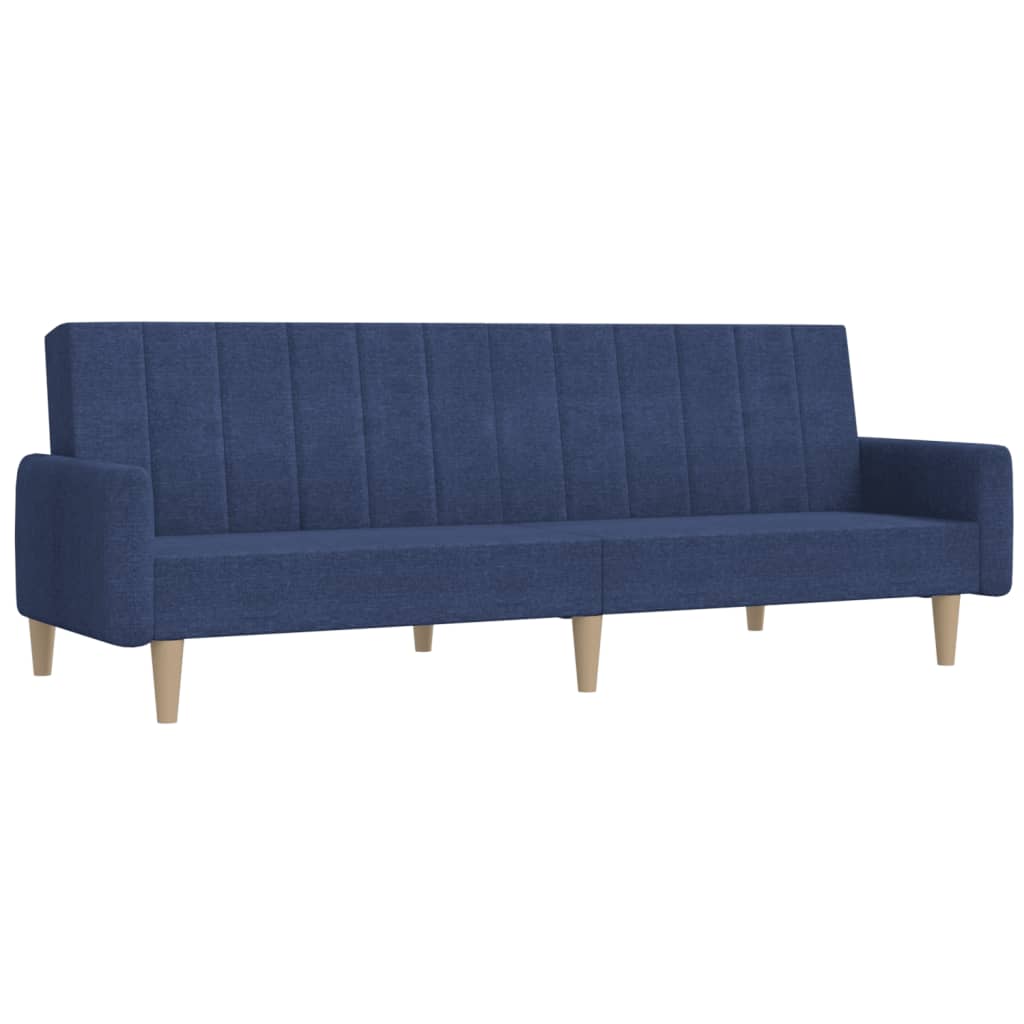 Schlafsofa 2-Sitzer Blau Stoff