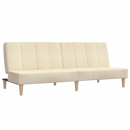 Schlafsofa 2-Sitzer Creme Stoff