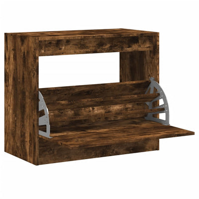 Schuhschrank Räuchereiche 80x42x69 cm Holzwerkstoff