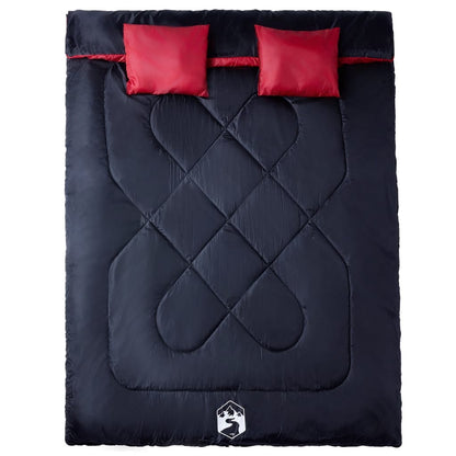 Doppelschlafsack mit Kissen Erwachsene Camping 3-4 Jahreszeiten