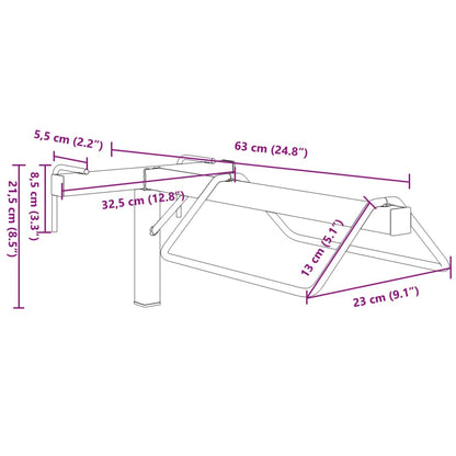 Sattelhalter Wandmontage Schwarz Eisen