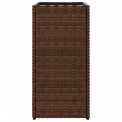 Pflanzkübel Braun 30x30x60 cm Poly Rattan