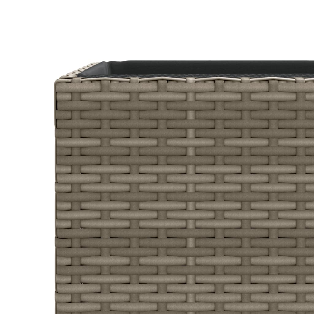 Pflanzkübel Grau 30x30x60 cm Poly Rattan