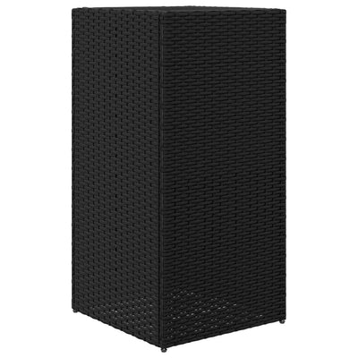 Pflanzkübel Schwarz 40x40x80 cm Poly Rattan