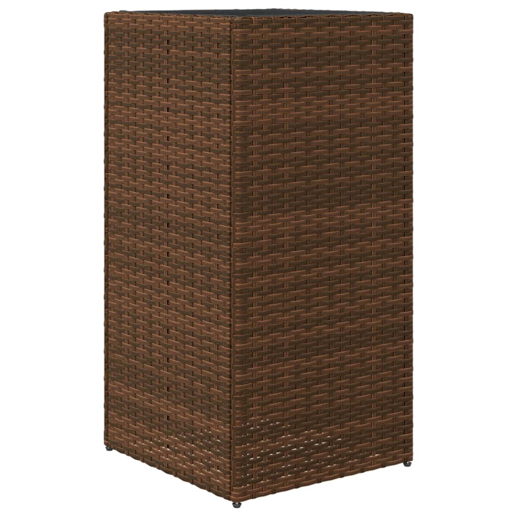 Pflanzkübel Braun 40x40x80 cm Poly Rattan