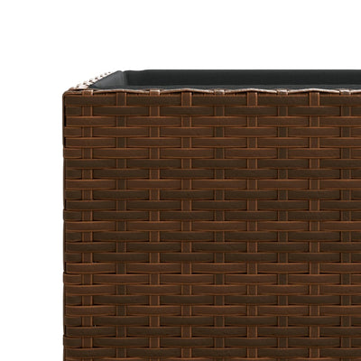 Pflanzkübel Braun 40x40x80 cm Poly Rattan