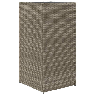 Pflanzkübel Grau 40x40x80 cm Poly Rattan