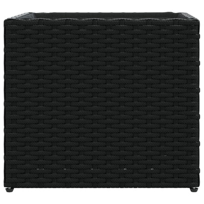 Pflanzkübel Schwarz 36x30x32 cm Poly Rattan